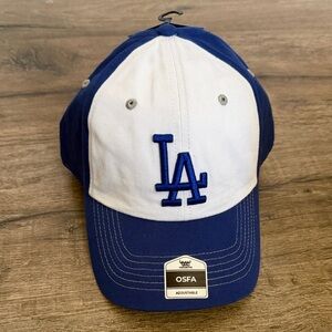 Blue and White Baseball Cap